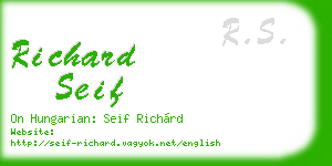 richard seif business card